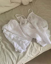 Lightweight Crinkle Cotton Cami & Shorts Loungewear Set