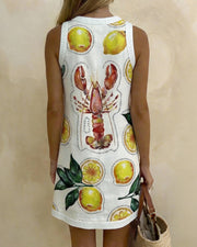 Summer Printed Sleeveless Beach Dress