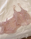 Sexy Transparent Lace Pajama Set