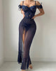 Alluring Lace & Mesh Corset Nightgown
