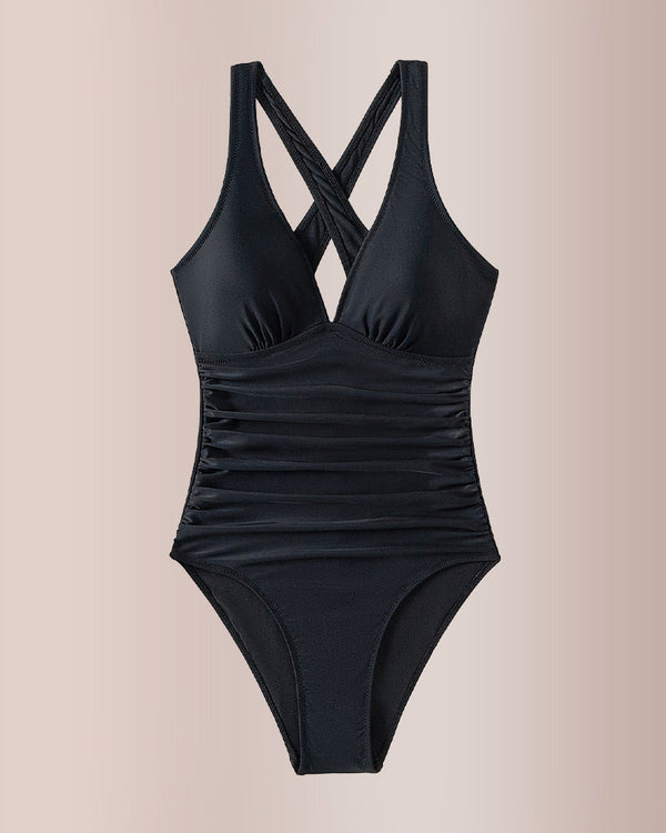 Ruched Tummy Control One-Piece Swimsuit