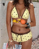 Girly Polka Dots 2 Piece Halter Bikini Set