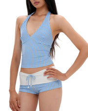 Check Pattern Bikini Top & Bottom Set
