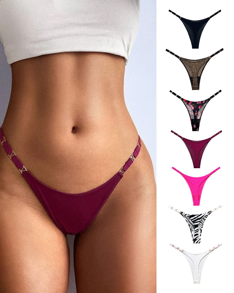 Metal V-Cut Low-Rise Ice Silk Brief