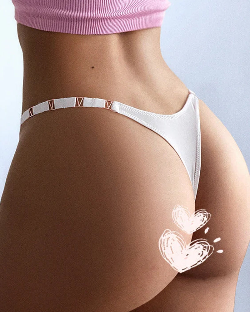 Metal V-Cut Low-Rise Ice Silk Brief