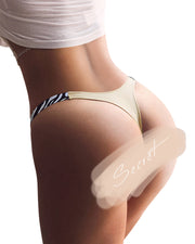 High-Cut Cotton Brief with Animal Print Straps