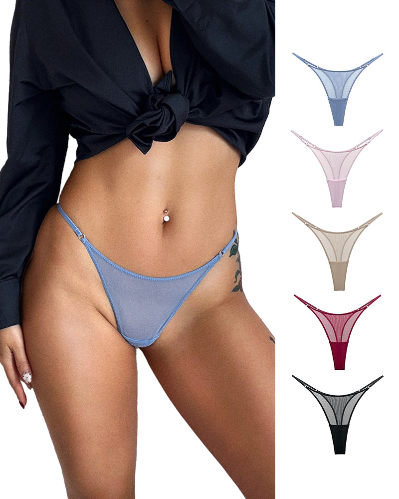 The Siren Sheer Mesh Adjustable Thong