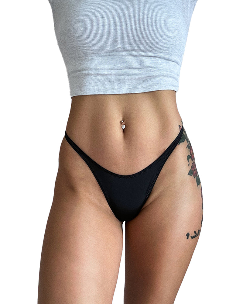 Adjustable ice silk brief – low-rise, high-cut, seamless