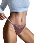 Crystal Lace Thong – High-cut Ice Silk T-back