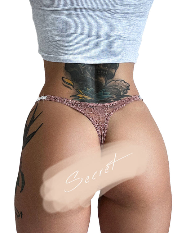 Crystal Lace Thong – High-cut Ice Silk T-back
