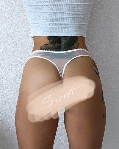 Seductive Sheer Mesh & Lace Thong