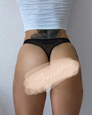Seductive Sheer Mesh & Lace Thong