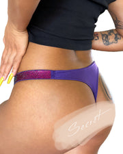 Gradient Rhinestone Thong