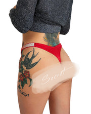 Gradient Rhinestone Thong
