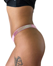 Gradient Rhinestone Thong