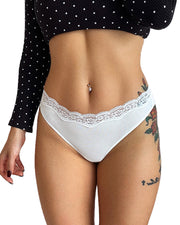 Lace High Cut Color Block Brief