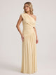 One Shoulder Solid Color Party Club Dress