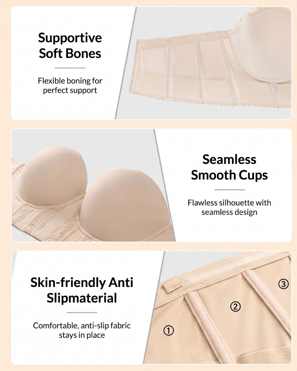 The Low Back Strapless Bra