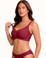 V-Neck Mesh Crossover Jelly Bra