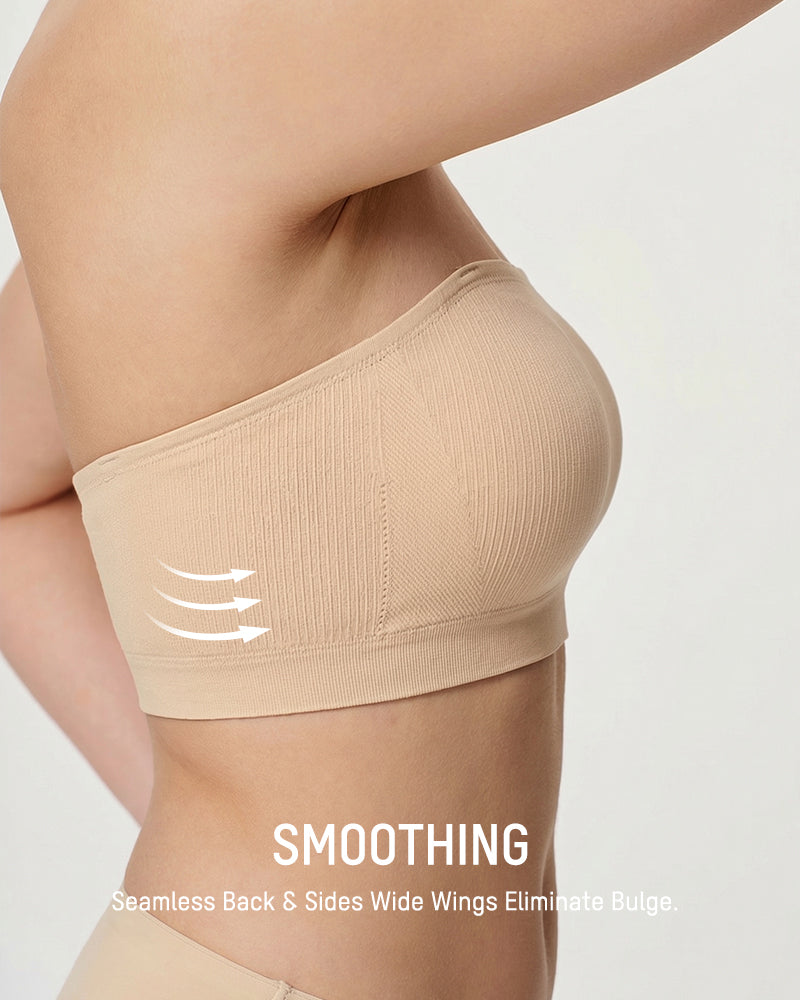 Stay‑Put Wireless Seamless Bandeau Bra