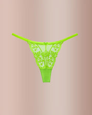 French Embroidered Sheer Lace Thong