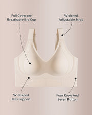 Plus Size Back Smoothing Wireless Bra With Wide Straps