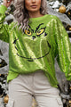 Grinch Sequin Long Sleeve Sweatshirt – Loose Fit