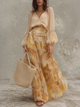 Printed High-Waist Maxi Skirt Set – Two-Piece