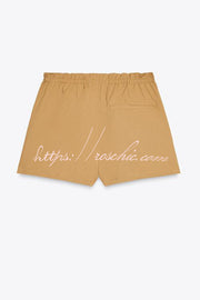 Mid Rise Elastic Waist Mini Skort with Contrast Buttons