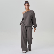 Duniii Off-Shoulder Top & Wide-Leg Pants Lounge Set