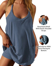 Pocket Cami Romper Dress
