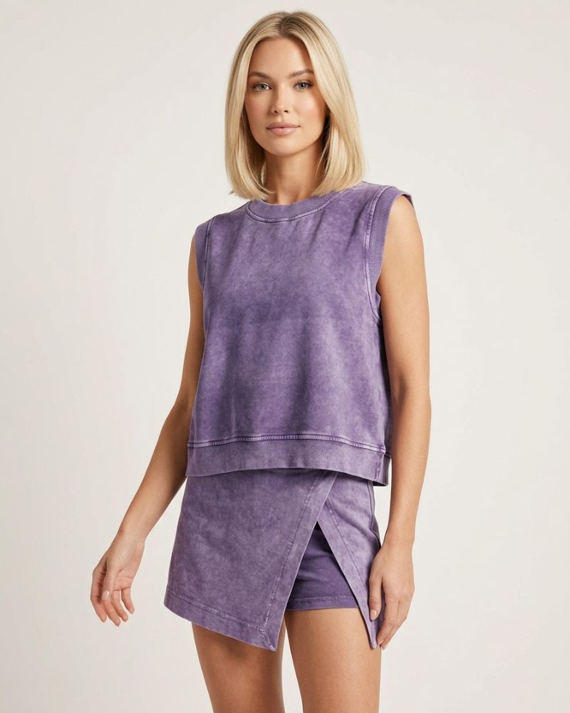 Cotton Sleeveless Tee & Shorts Set
