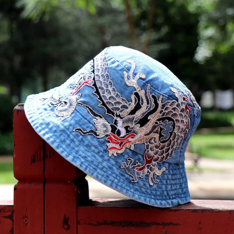 Embroidered Denim Bucket Hat | Ethnic Style