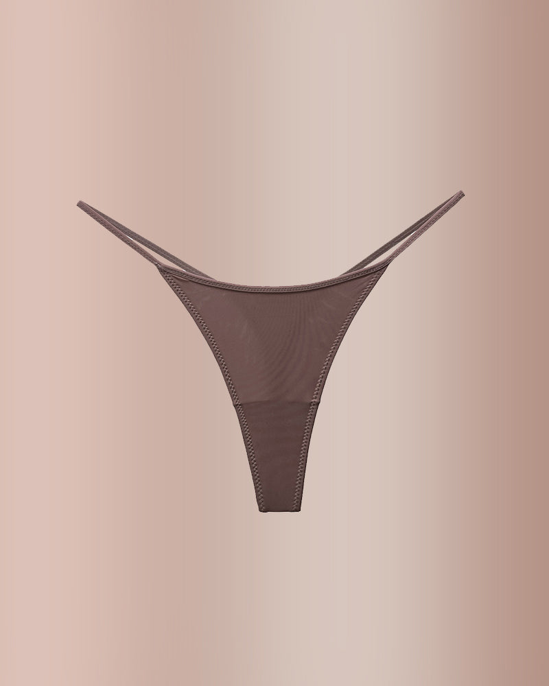 Animal Print Thin Strap Brief