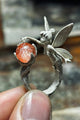 Vintage Elf Angel Open Ring in Ancient Silver
