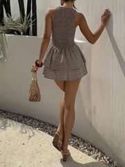 Women's Casual Fashion Sleeveless Short Dress, Perfect for Daily Wear, Ladies' Comfortable and Stylish Summer Clothing