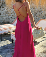 Vacation Backless Cami Dress