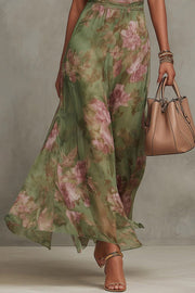 Floral Print Halter Neck Maxi Dress | Vacation Casual