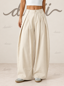 Duniii Pleated Barrel-Leg Pants