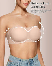Wireless Padded Bandeau Bra – Strapless, Seamless Comfort