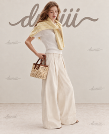 Duniii Pleated Barrel-Leg Pants