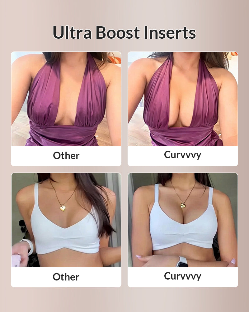 Curvvvy® V-Shape Double-Sided Adhesive Push-Up Bra Inserts