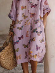 Boho Oversized Shirt Midi Dress – Soft Everyday Style
