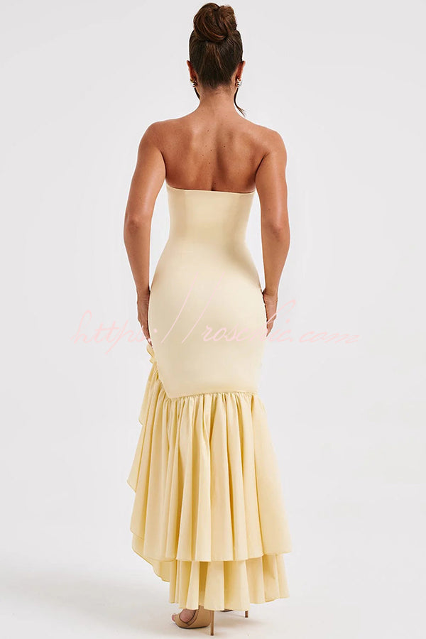 Off-Shoulder Sleeveless Slim Fit Maxi Dress