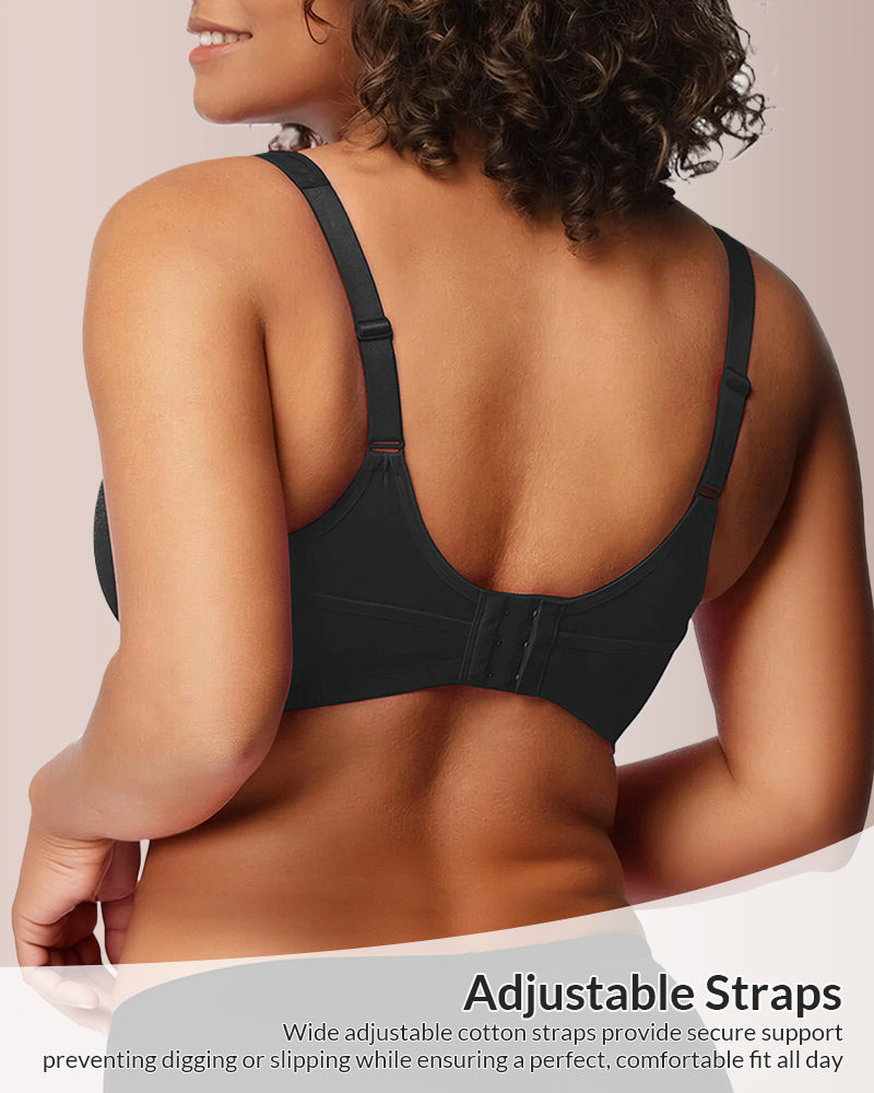 Plus Size Unlined Balconette Bra with Underwire Support