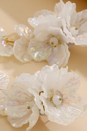 Tassel Floral Pearlescent Mermaid Drop Earrings