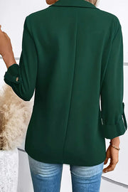 Slim Fit Long Sleeve Lapel Blazer for Women