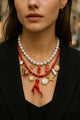 Stacked Beaded Necklace in Ocean Resort Style