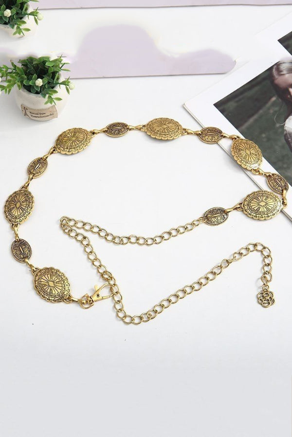 Bohemian Metal Waist Chain – Gold Body Jewelry