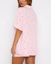 Sweetheart Print Pajama Set